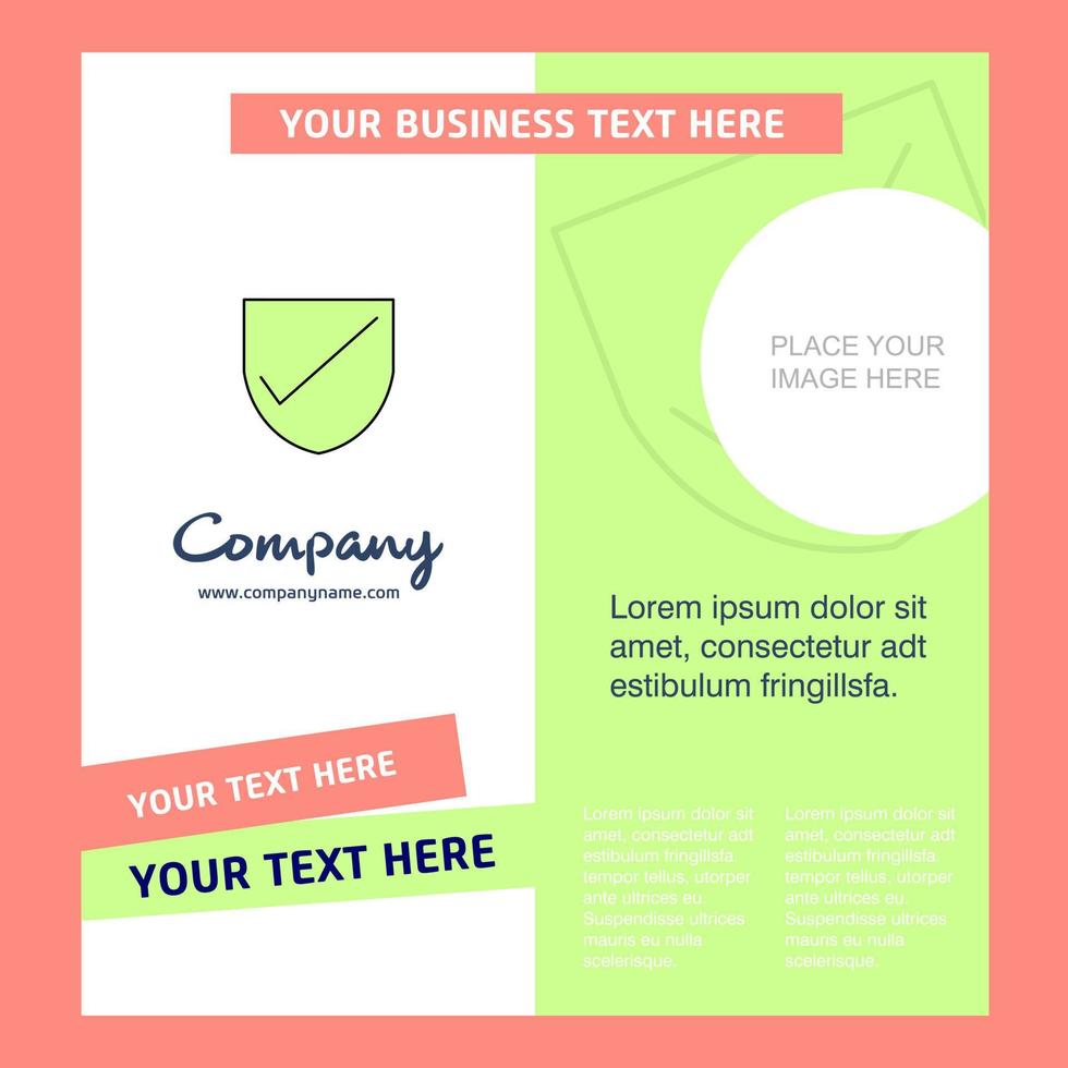 Sheild Company Brochure Template Vector Busienss Template