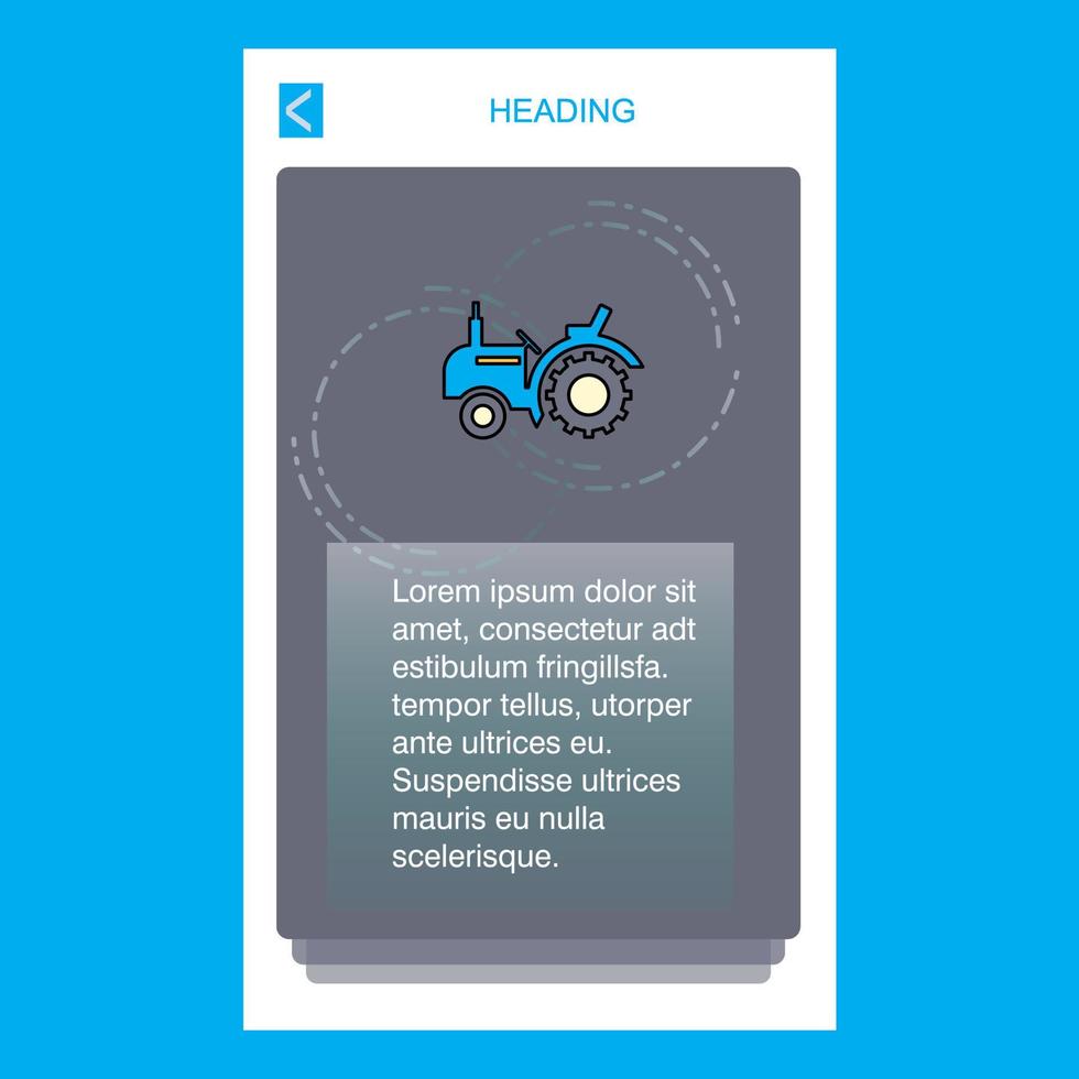vector de diseño de diseño de banner vertical móvil de tractor