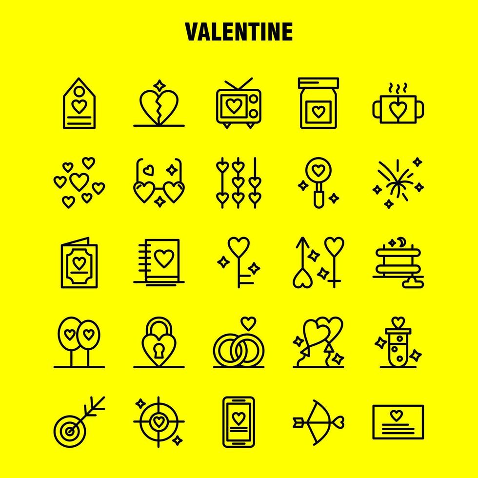 Valentine Line Icons Set For Infographics Mobile UXUI Kit And Print Design Include Bottle Medicine Love Valentine Romantic Book Love Valentine Icon Set Vector