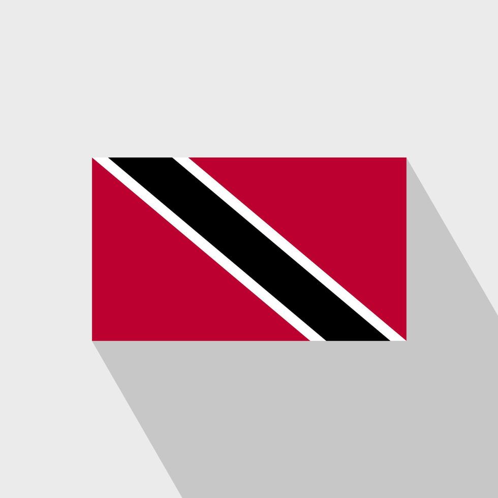 Trinidad and tobago flag Long Shadow design vector