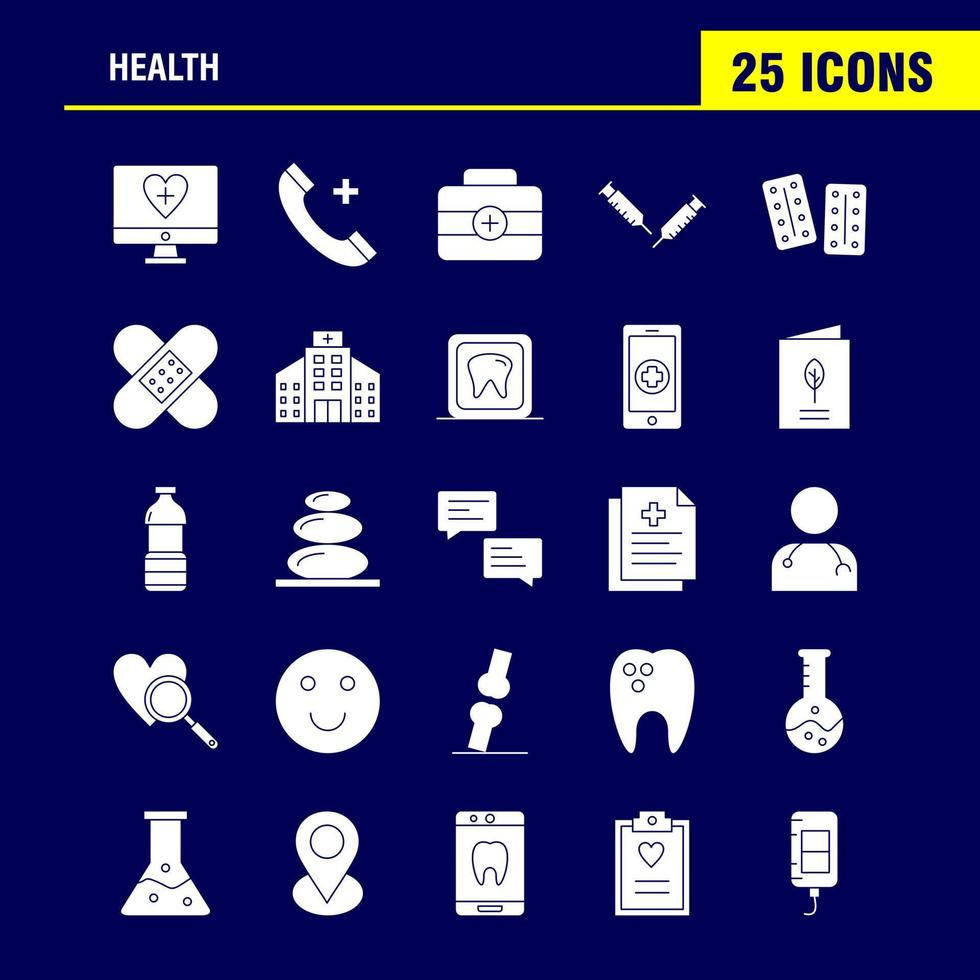 Health Solid Glyph Icon for Web Print and Mobile UXUI Kit Such as Monitor Screen Healthcare Hospital Medical Telephone Phone Emergency Eps 10 Vector