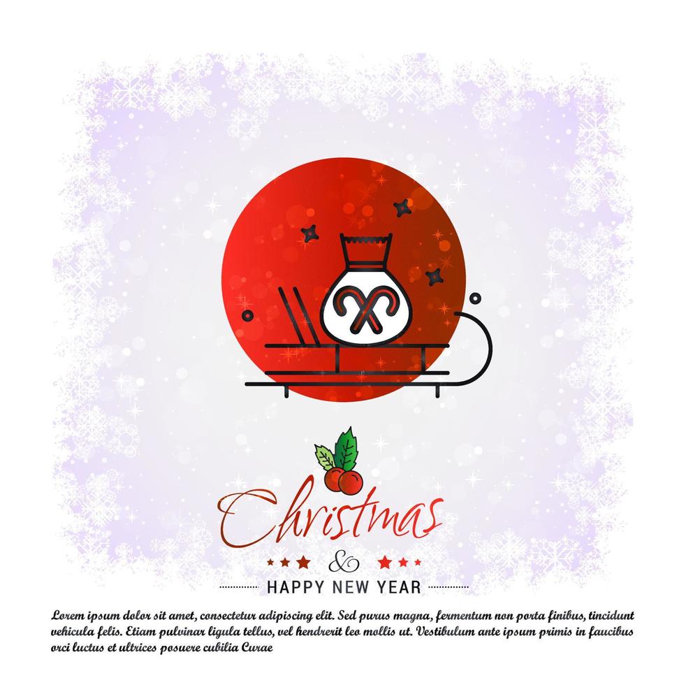 Christmas card design with elegant design and elegant background vector