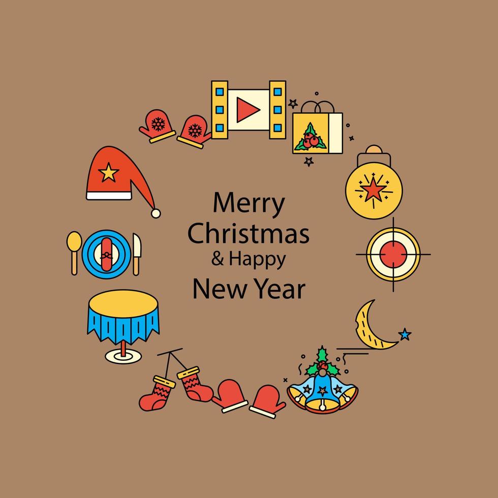 Merry Christmas Beautiful Background Vector illustration