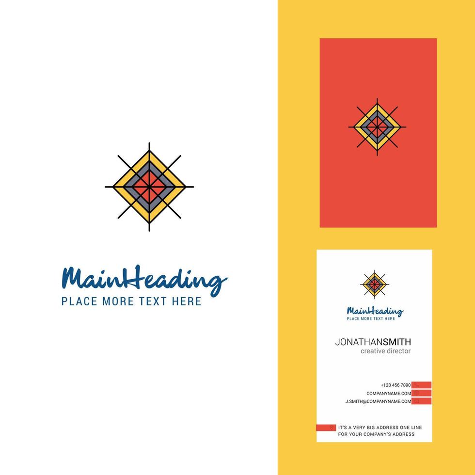 Target Creative Logo and business card vertical Design Vector