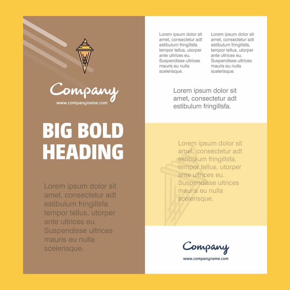 Ice cream Business Company Poster Template with place for text and images vector background