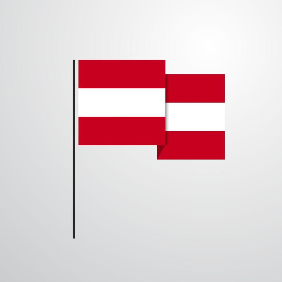 Austria waving Flag design vector