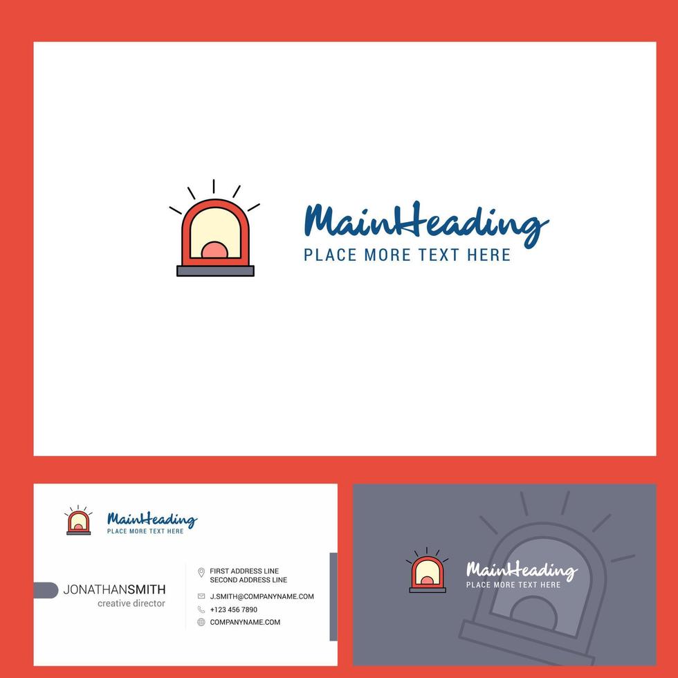 Alarm Logo design with Tagline Front and Back Busienss Card Template Vector Creative Design