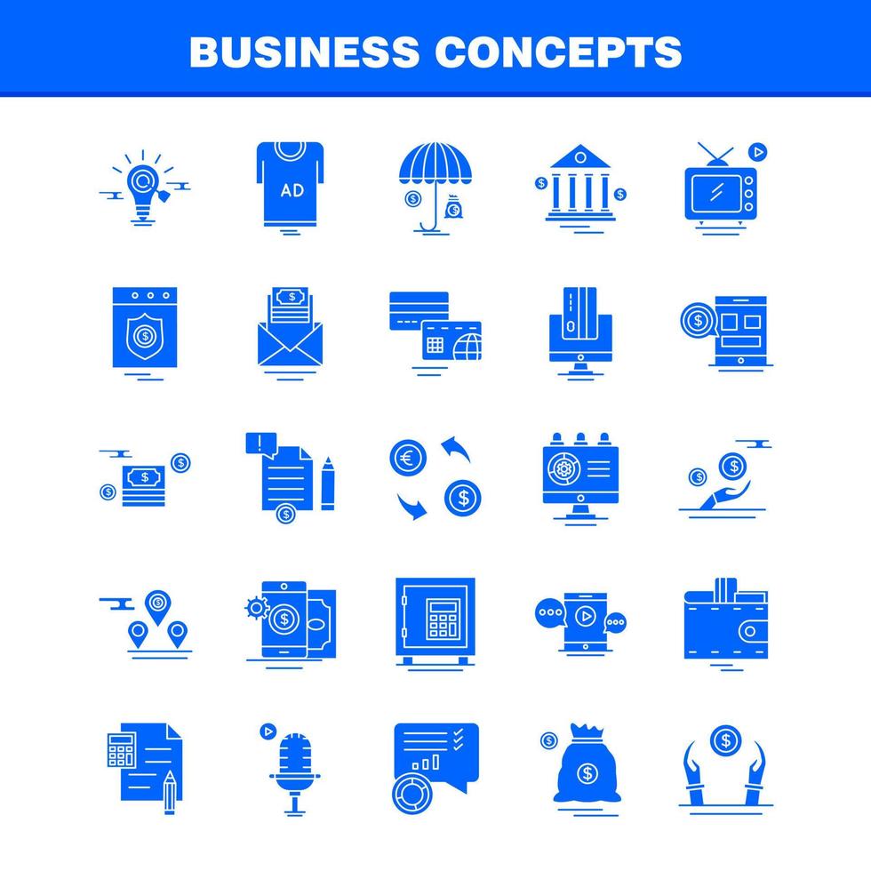 Business Concepts Solid Glyph Icons Set For Infographics Mobile UXUI Kit And Print Design Include Scale Vector Compass Education Monitor Computer Avatar Share Collection Modern Infographic