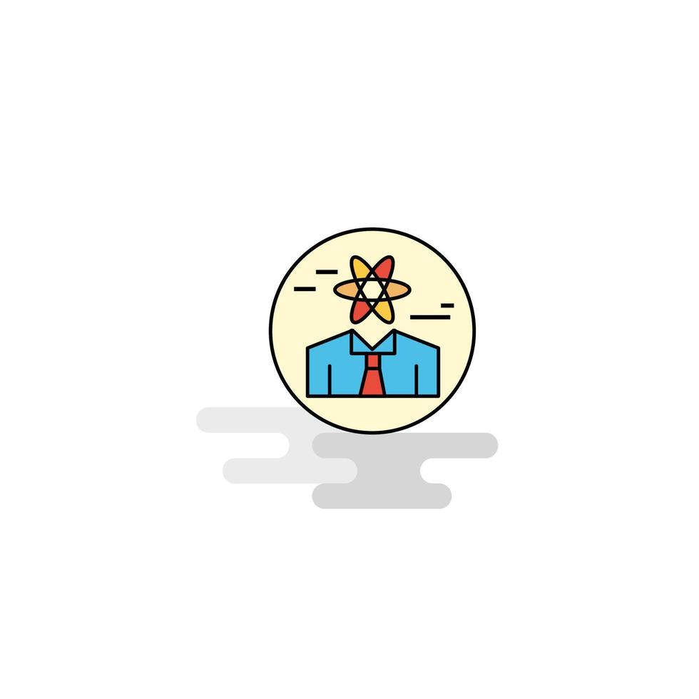 Flat Confused man Icon Vector