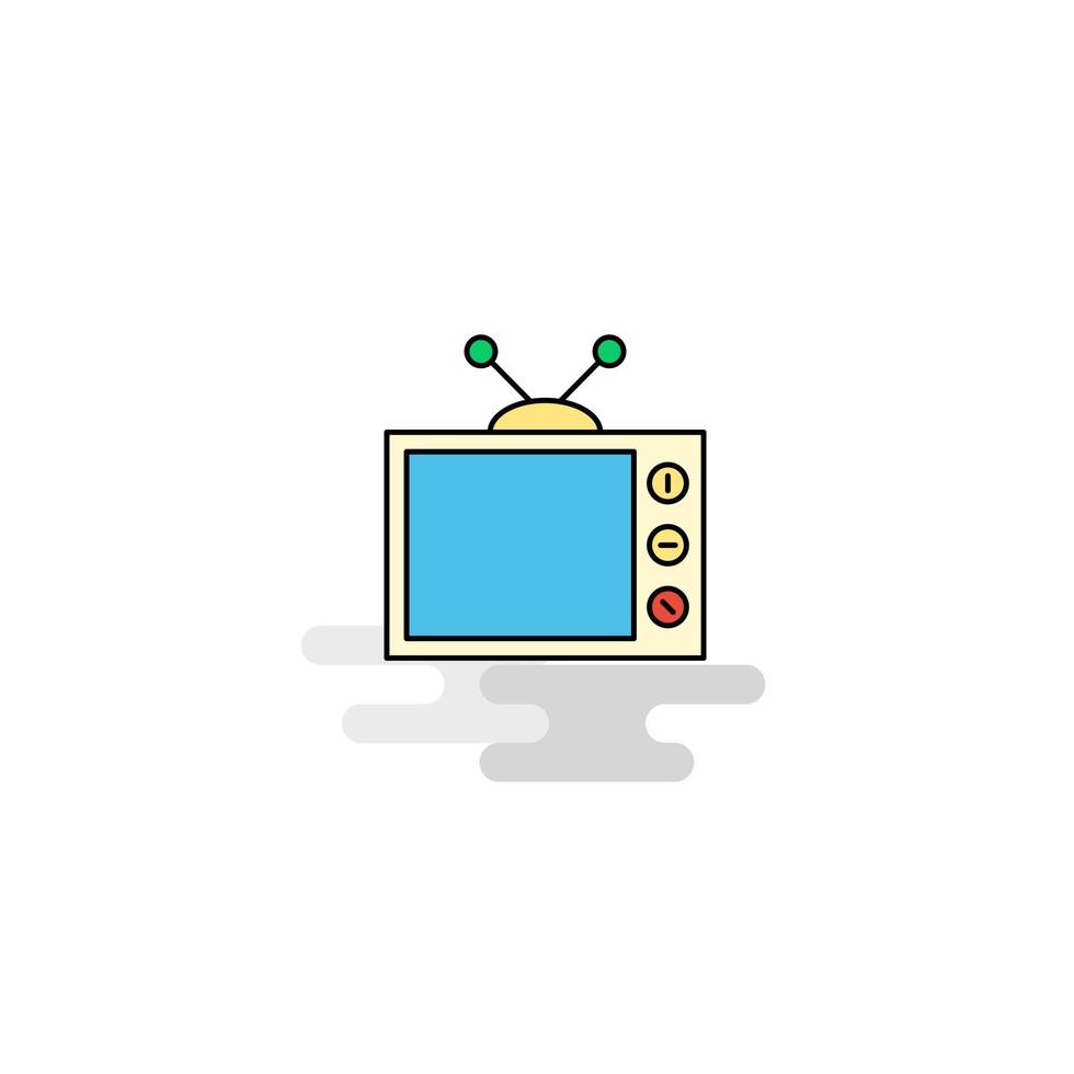 vector de icono de televisión plana