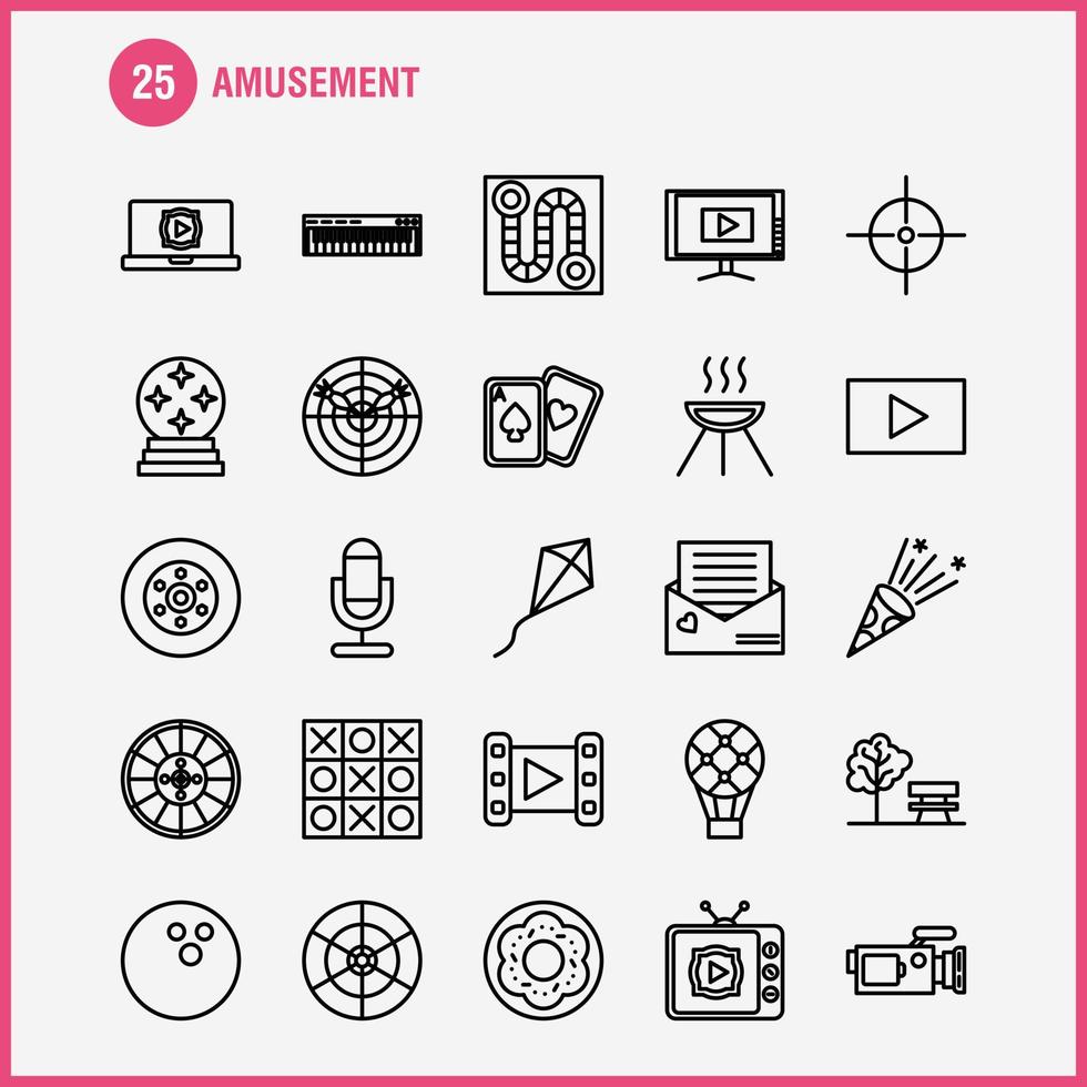 Amusement Line Icons Set For Infographics Mobile UXUI Kit And Print Design Include Heart Balloon Balloon Heart Love Balloons Decoration Celebrations Eps 10 Vector