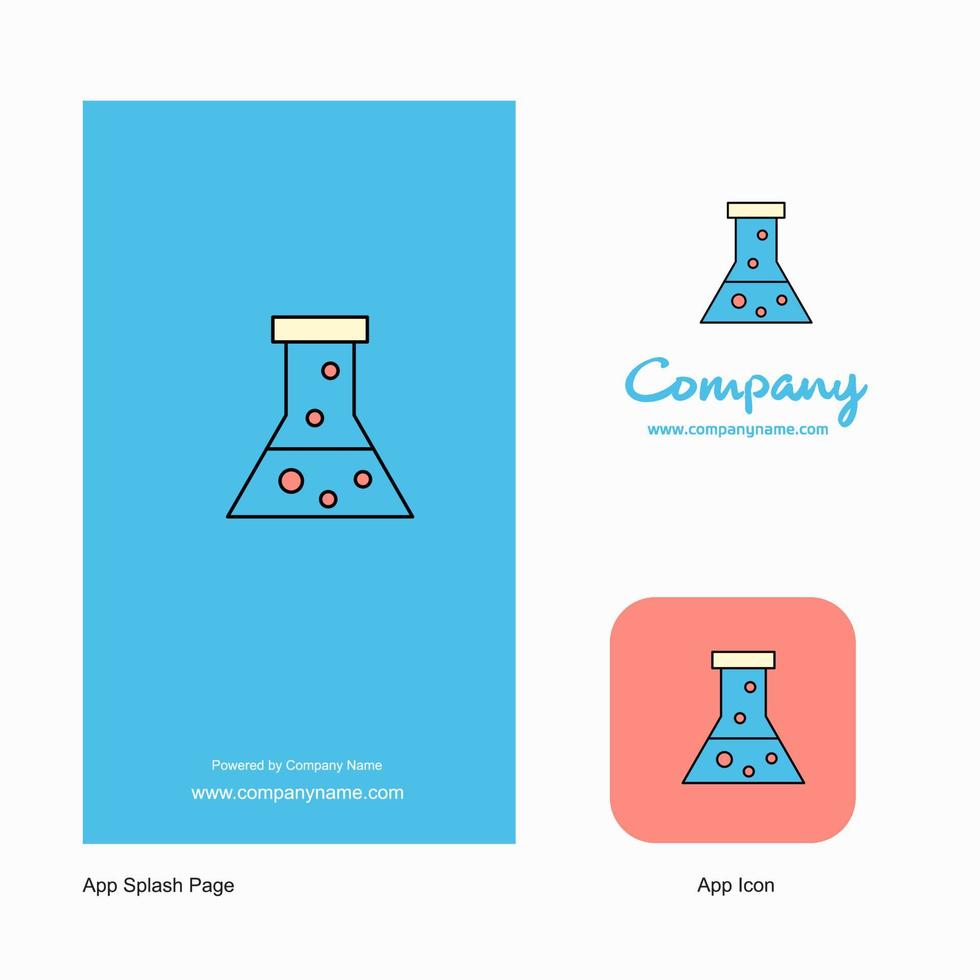 Beaker Company Logo App Icon and Splash Page Design Creative Business App Design Elements vector