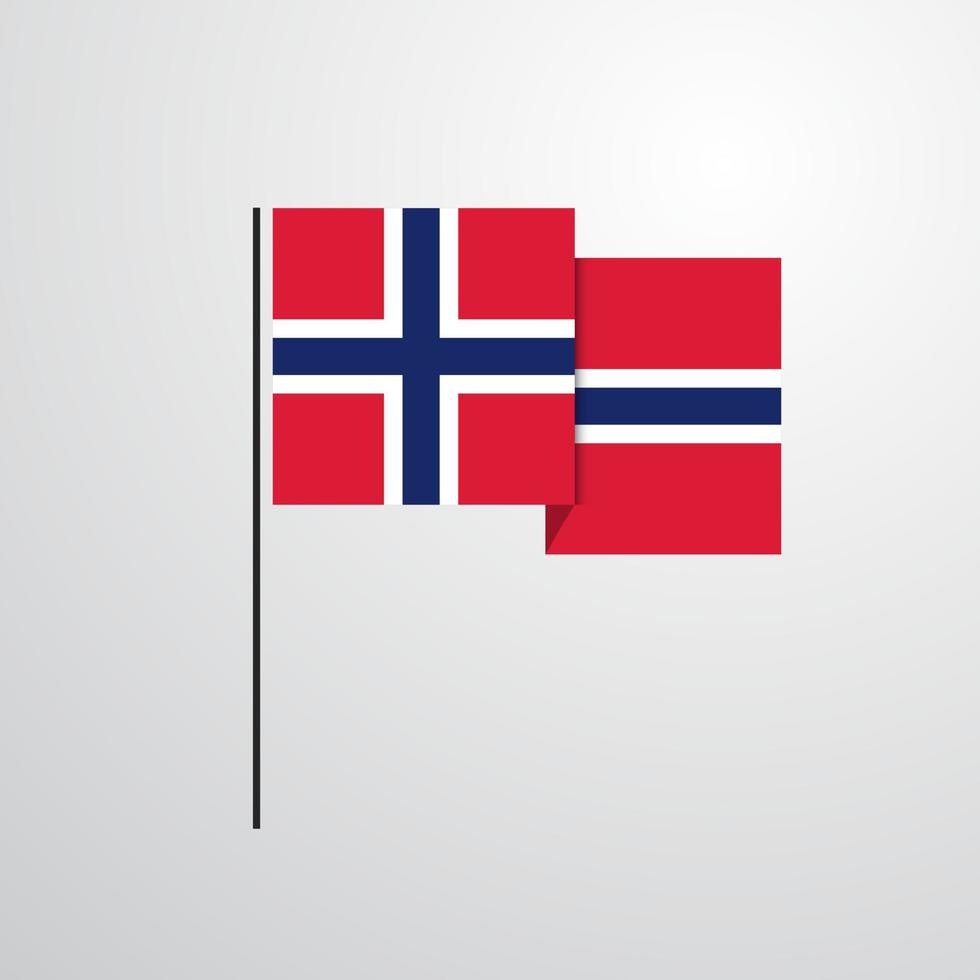 Norway waving Flag design vector