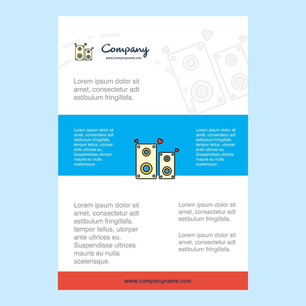 Template layout for Speaker comany profile annual report presentations leaflet Brochure Vector Background