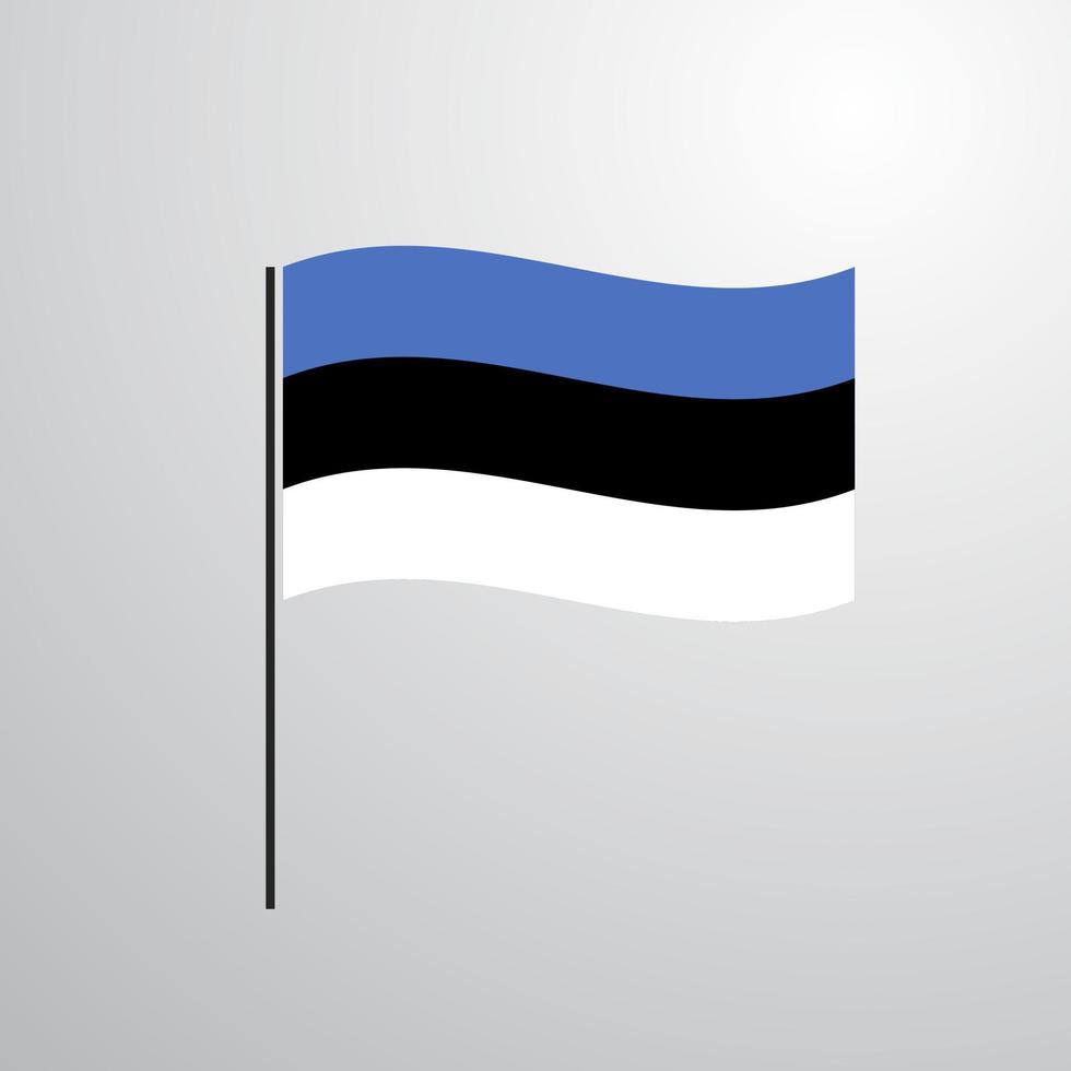 Estonia waving Flag vector