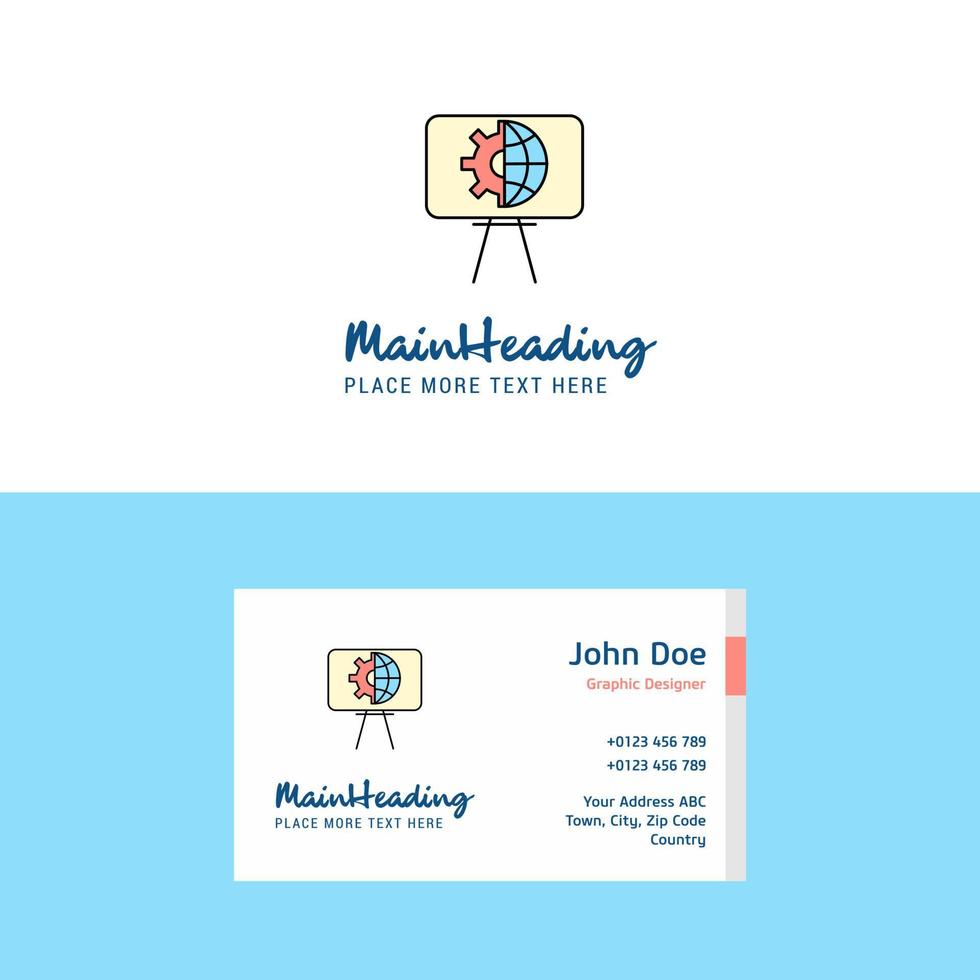 Flat Presentation Logo and Visiting Card Template Busienss Concept Logo Design vector