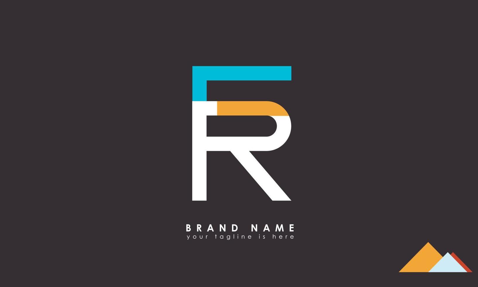 Alphabet letters Initials Monogram logo FR, RF, F and R vector