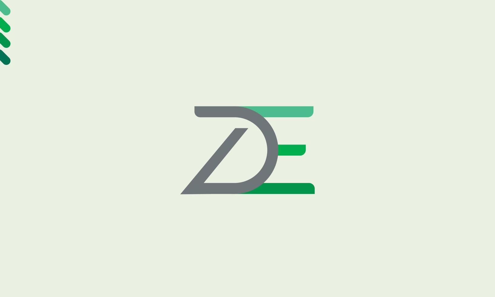 Alphabet letters Initials Monogram logo DE, ED, D and E vector