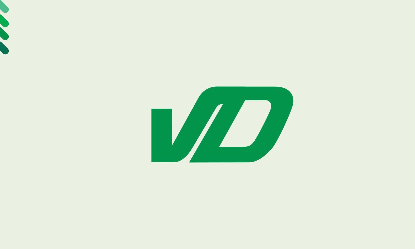 Alphabet letters Initials Monogram logo VD, DV, V and D vector