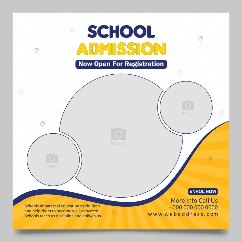 School  banner template vector