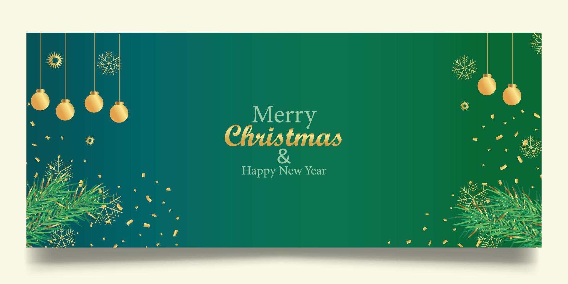 Web Christmas banner template vector