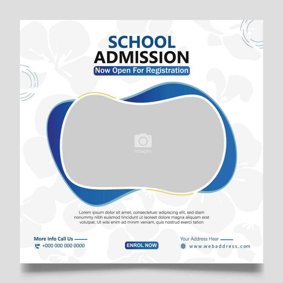 School  banner template vector