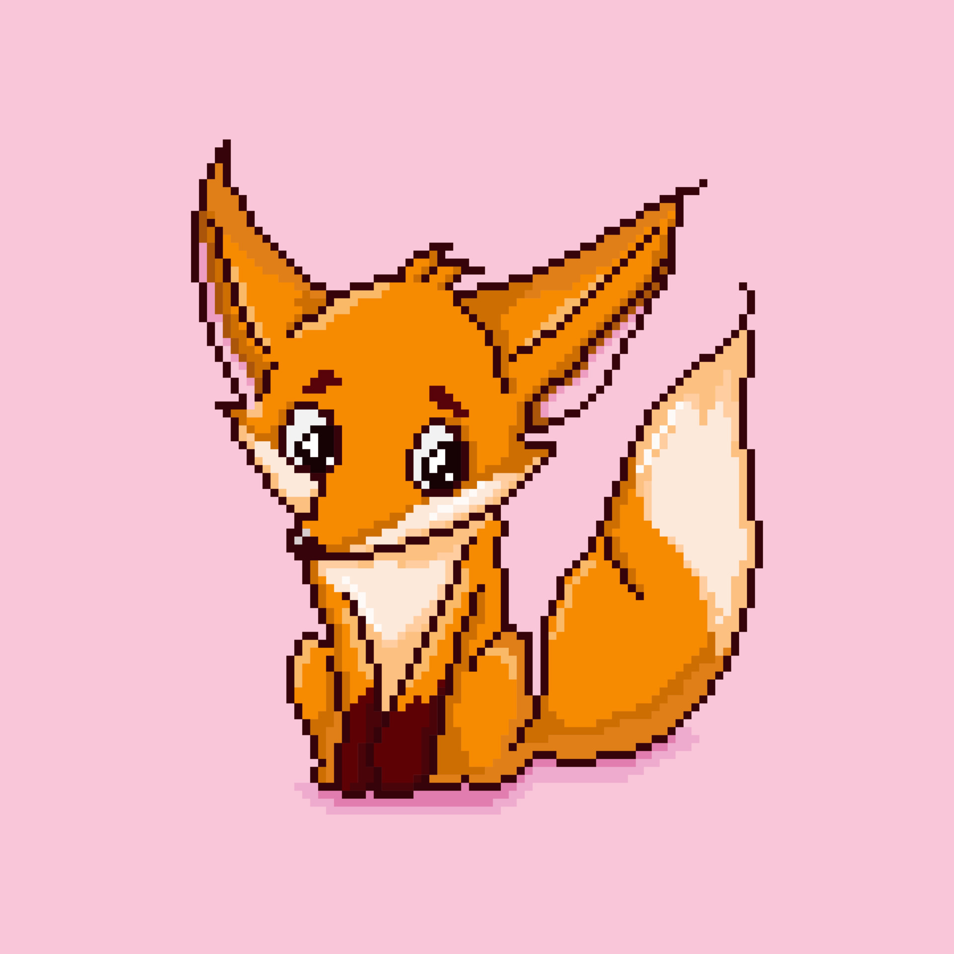 Cute and funny cartoon Fox on pink background. Pixel art style. Isolated vector design with Fox. 14248376 Vector Art at Vecteezy Cute and funny cartoon Fox on pink background. Pixel art style. Isolated vector design with Fox. 14248376 Vector Art at Vecteezy