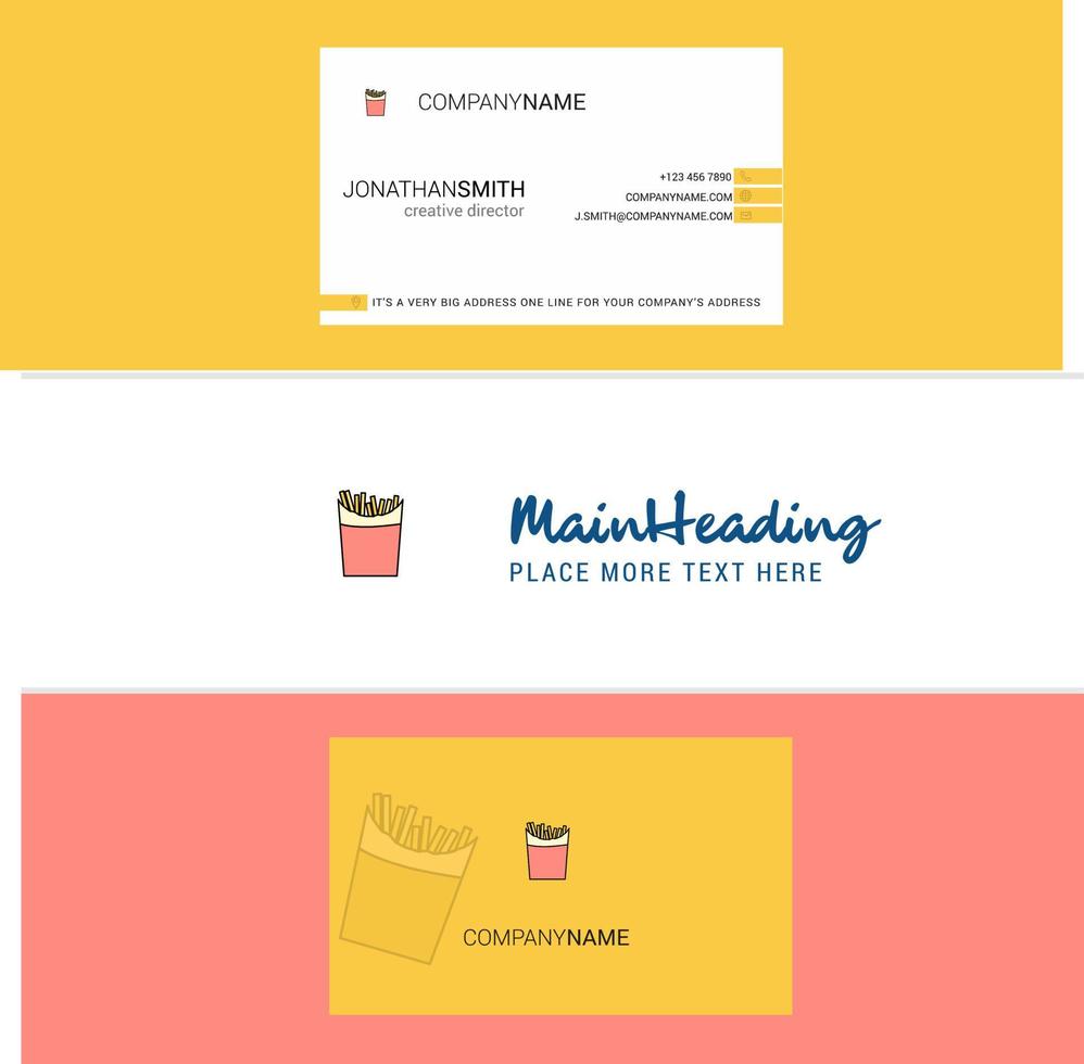 Beautiful Fires Logo and business card vertical Design Vector