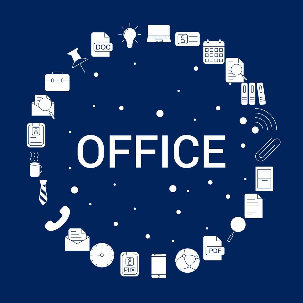 Creative Office icon Background vector