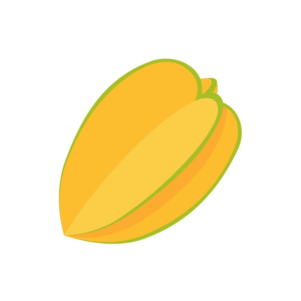 vector de carambola. fruta amarilla en forma de estrella