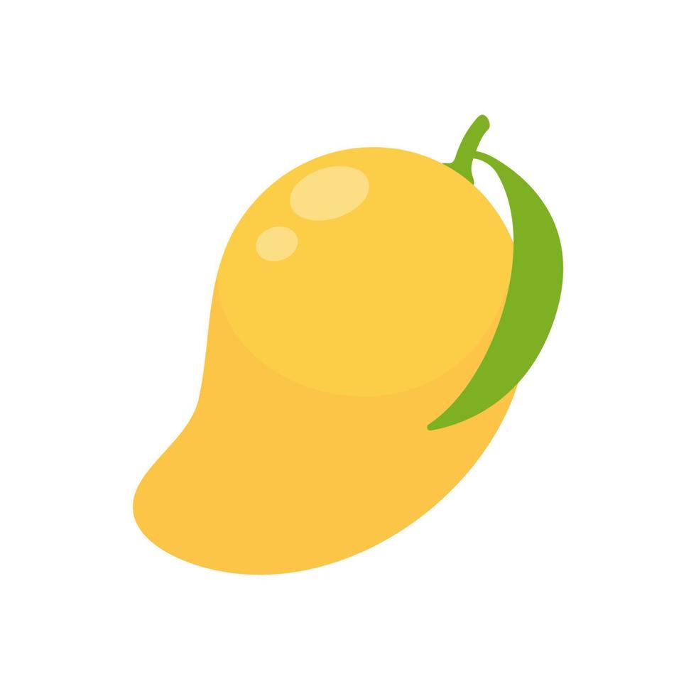 vector de mango amarillo a la mitad deliciosa fruta dulce