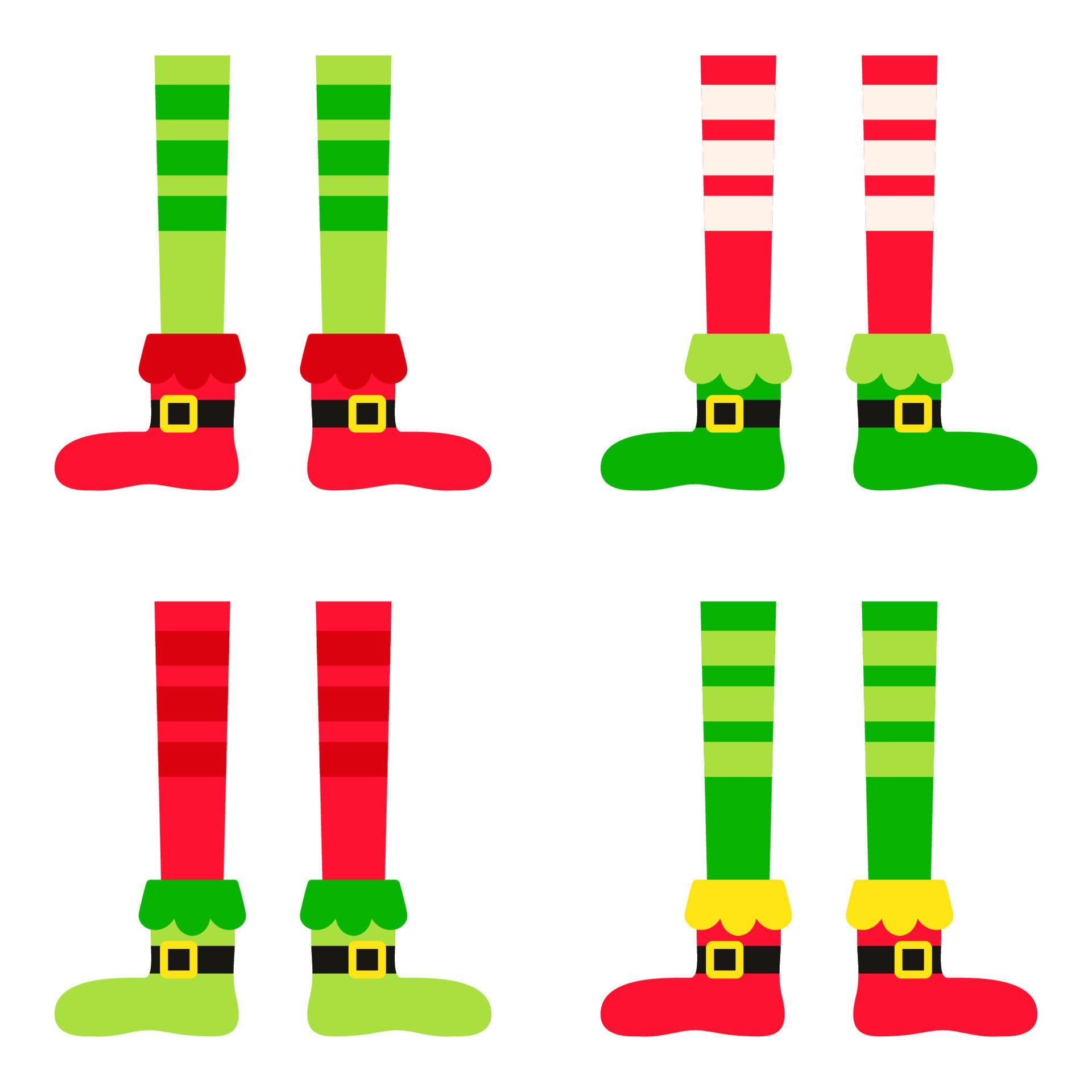 Set of Elf feet in flat style isolated 14248757 Vector Art at Vecteezy