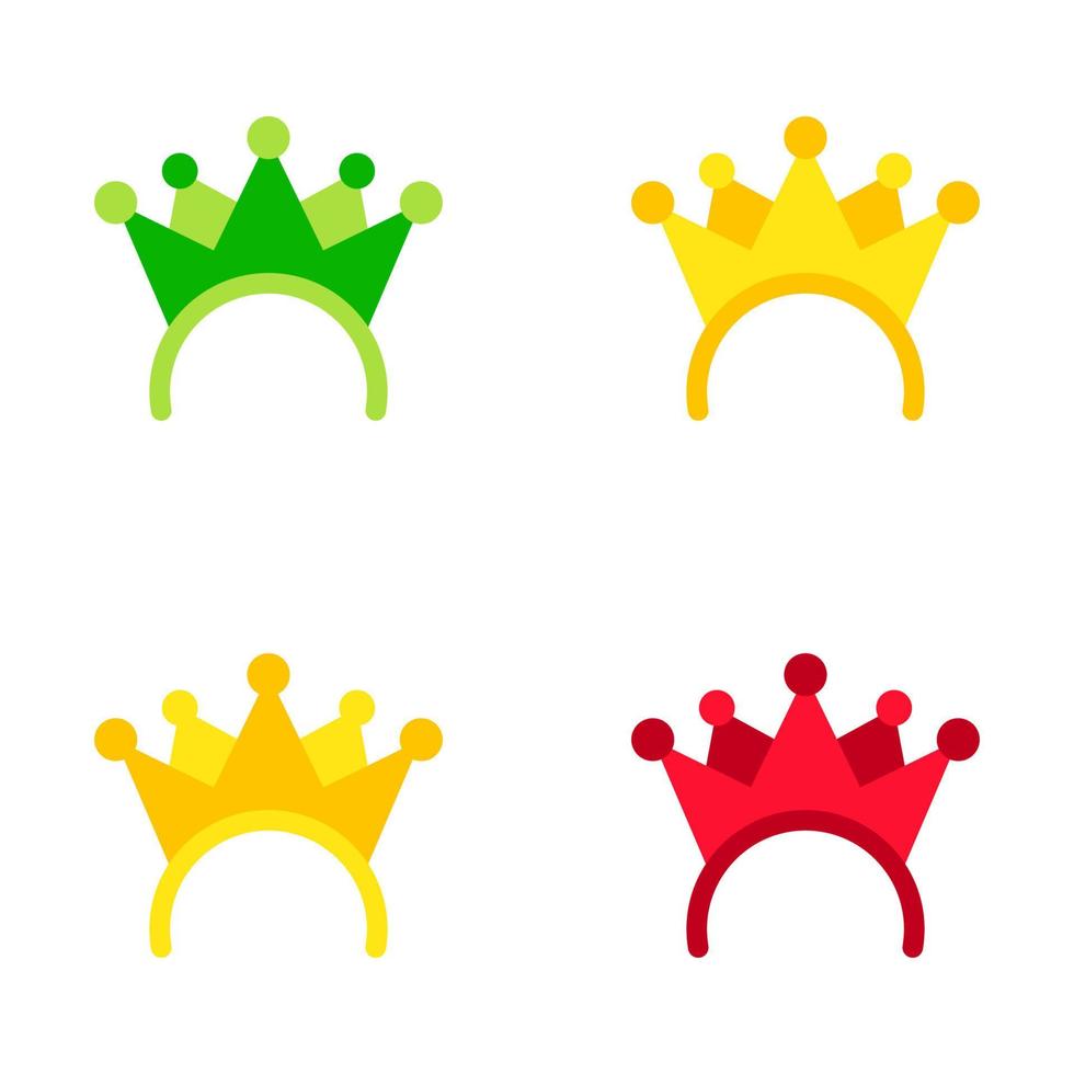 Set of Christmas headband in flat style isolated vector