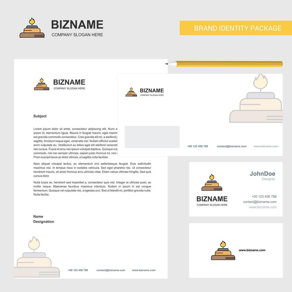 Burner Business Letterhead Envelope and visiting Card Design vector template