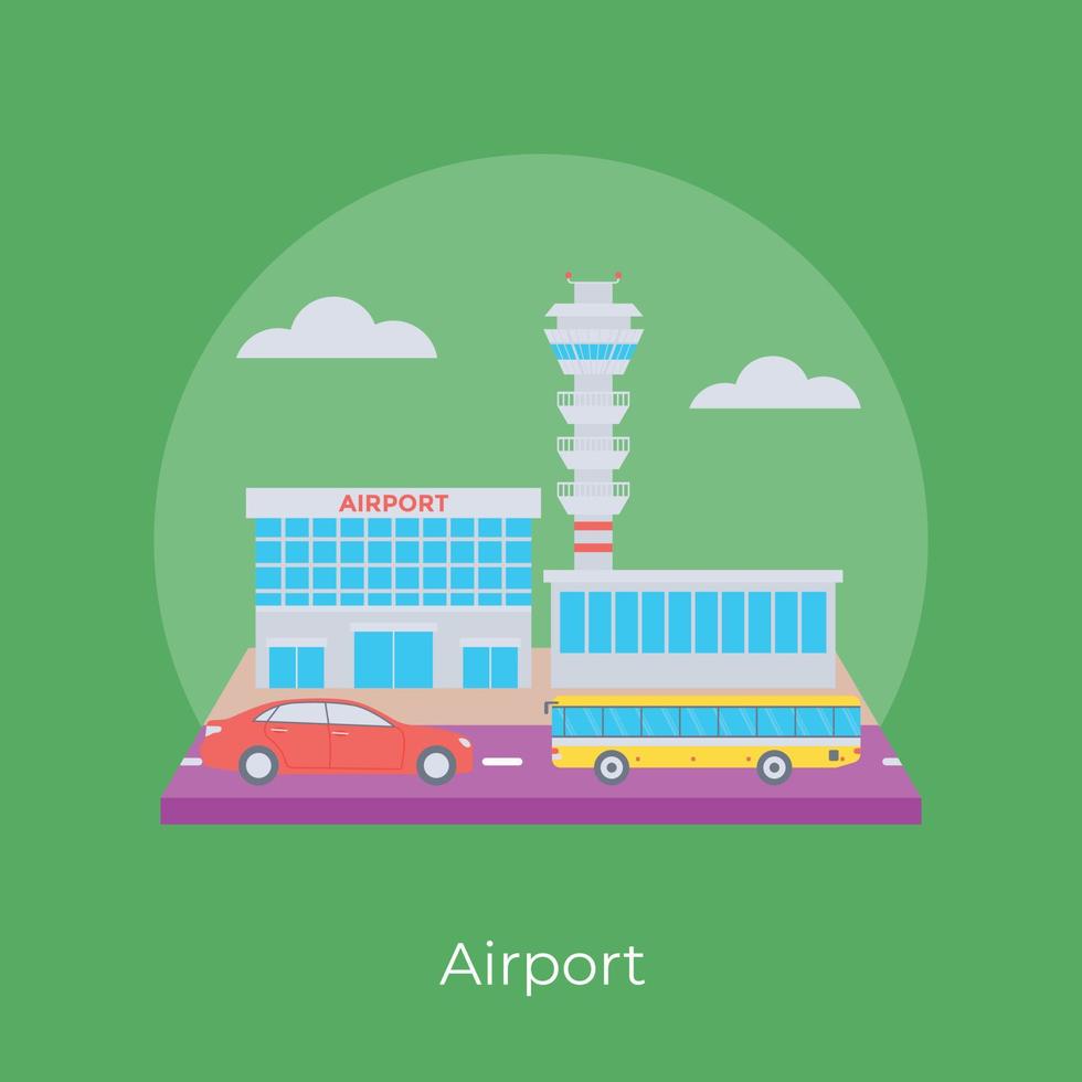 Trendy Airport Concepts vector