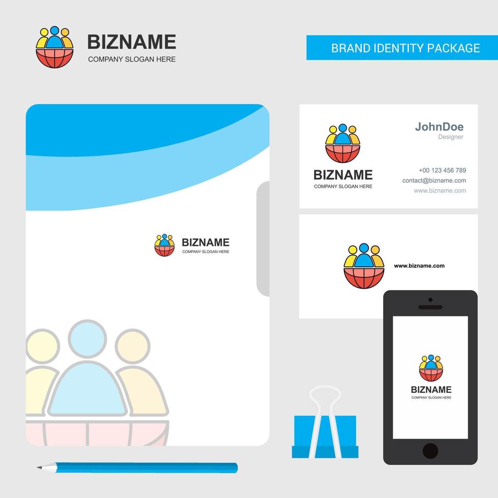 grupo avatar empresa logotipo archivo cubierta tarjeta de visita y aplicación móvil diseño vector ilustración