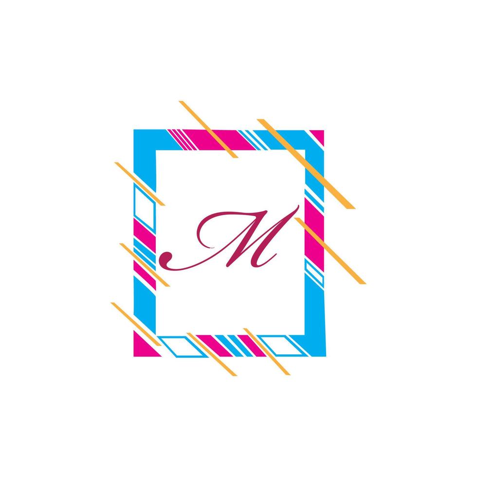 Plantilla de diseño de logotipo de vector de unidad abstracta corporativa de letra m