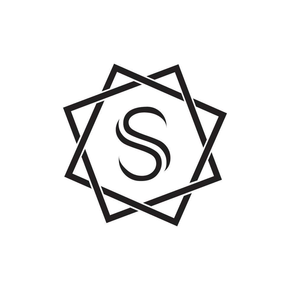 plantilla de diseño de logotipo de vector de unidad abstracta corporativa empresarial de letra s