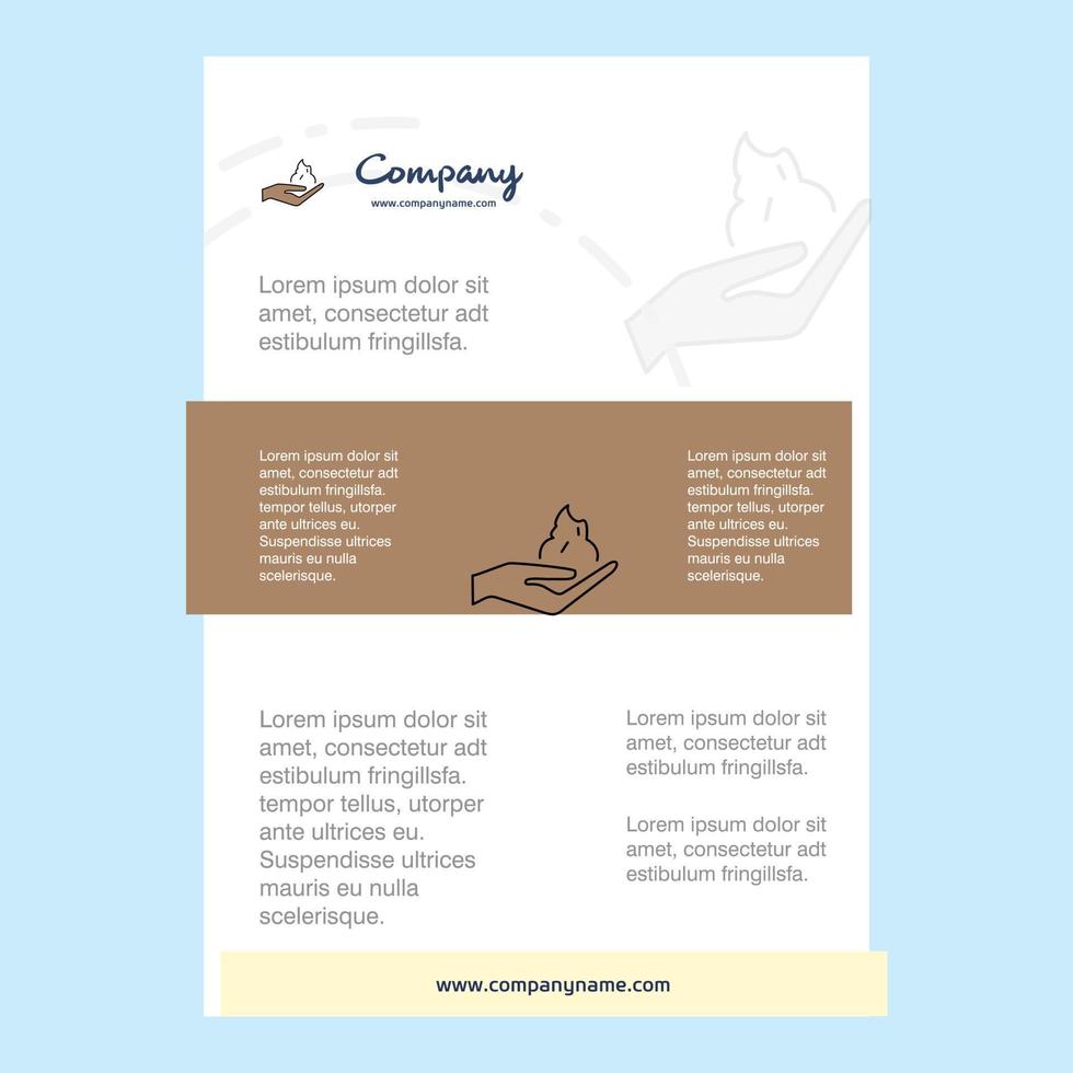 Template layout for Shaving foam comany profile annual report presentations leaflet Brochure Vector Background