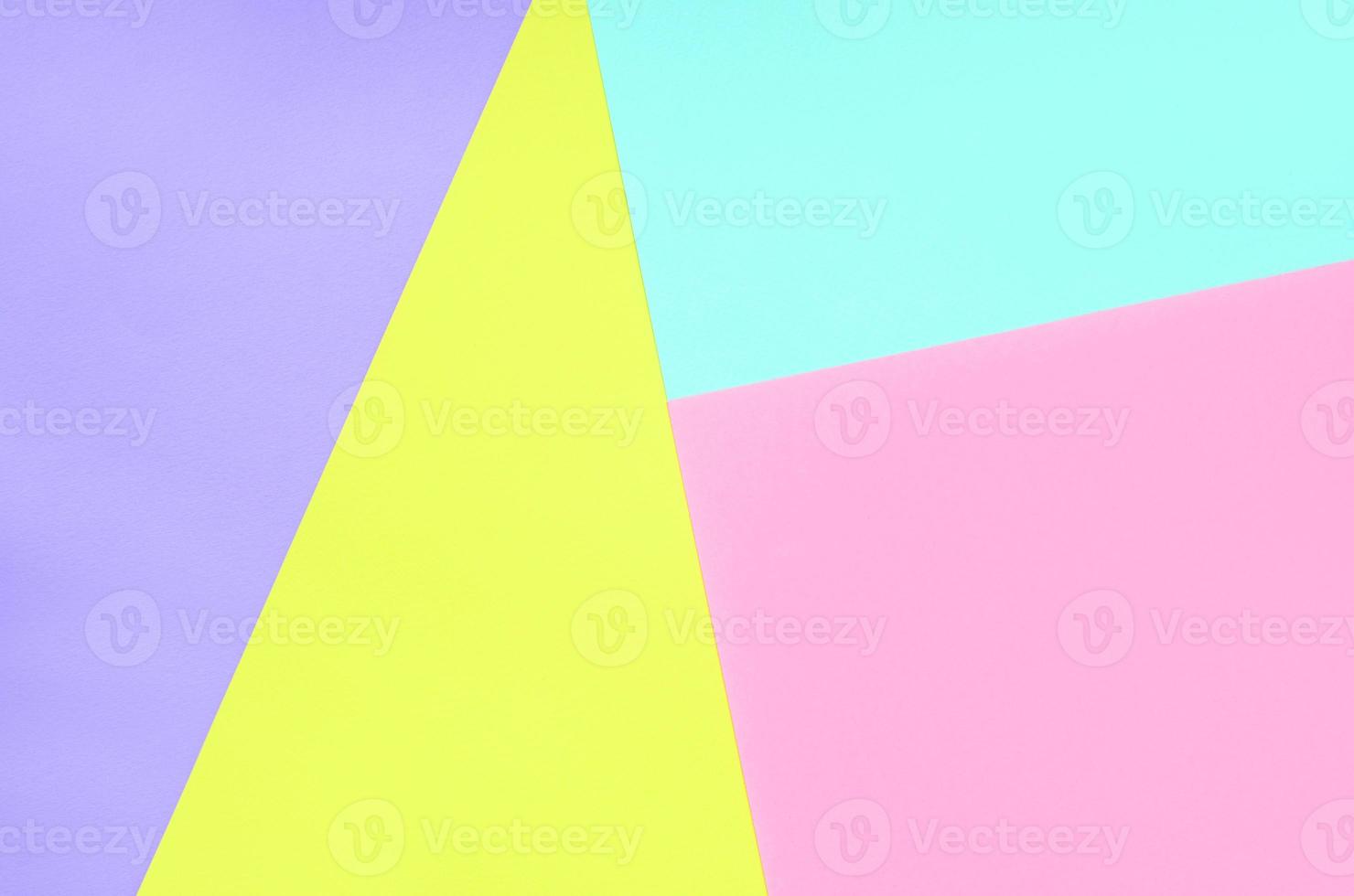 Texture background of fashion pastel colors. Pink, violet, yellow and blue geometric pattern papers. minimal abstract photo