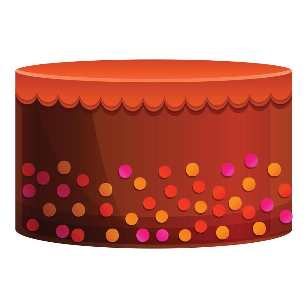 Candy house cake icon, cartoon style vector