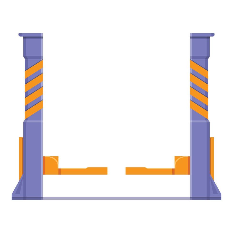 Two post car lift icon, cartoon style vector