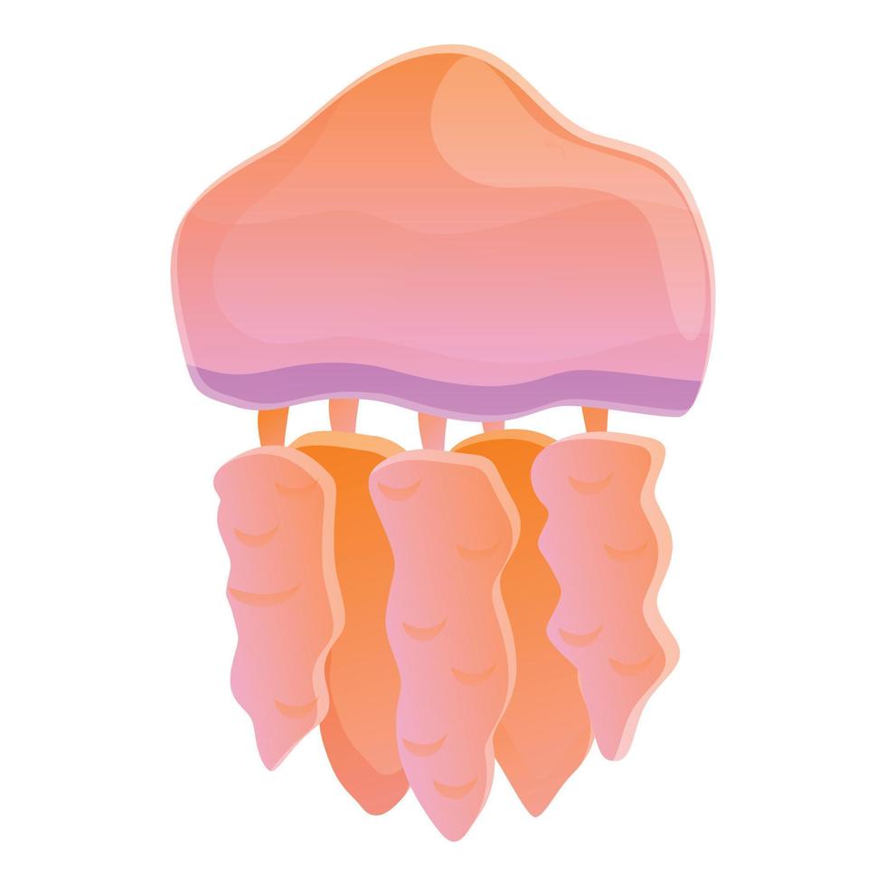 Medusa jellyfish icon, cartoon style vector