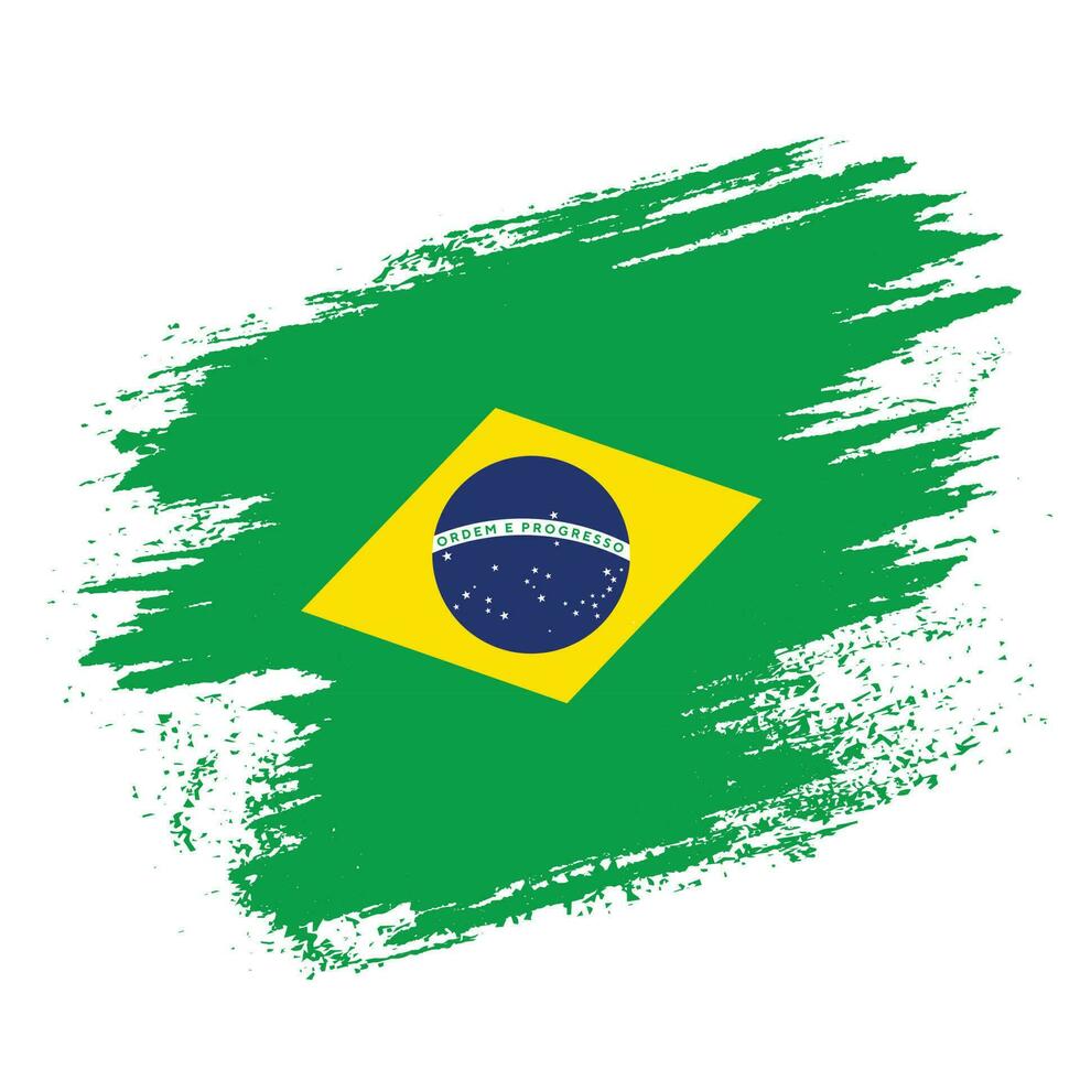 New Brazil abstract flag vector