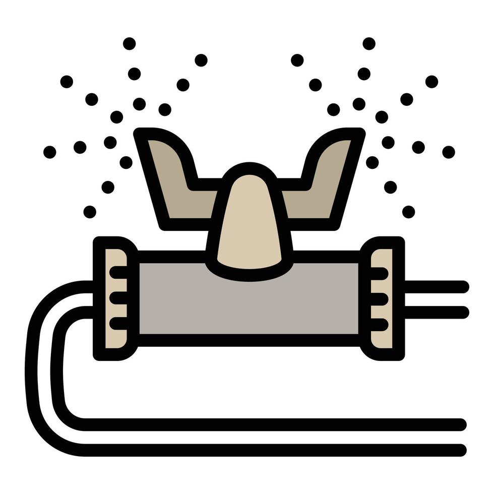 Plastic irrigation sprinkle icon, outline style vector