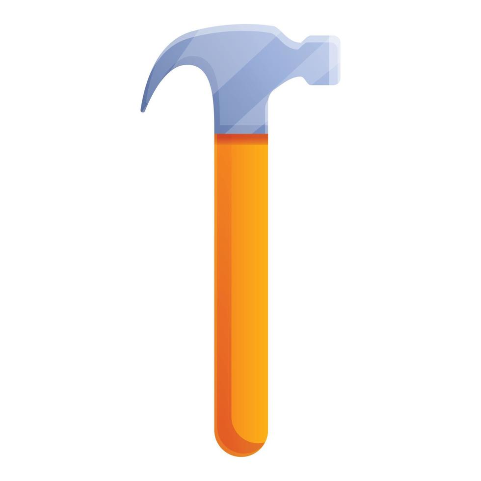 Carpenter hammer icon, cartoon style vector