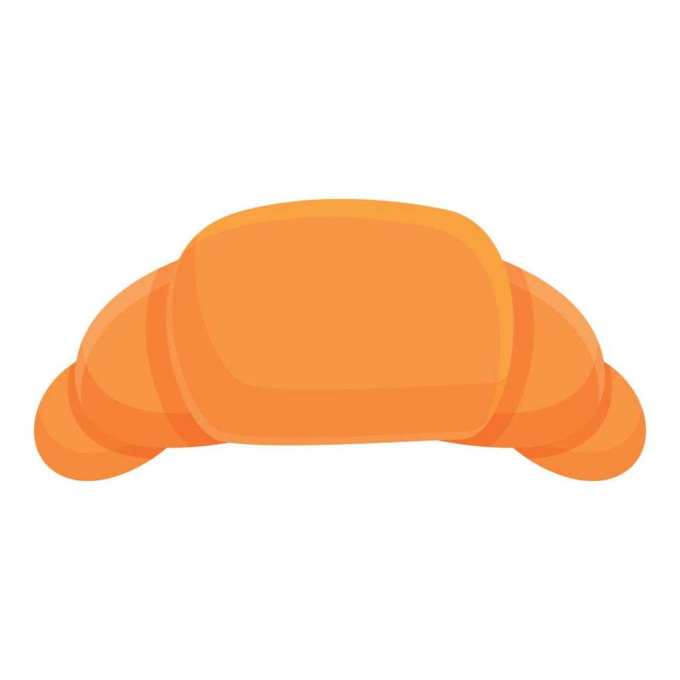 acogedor icono de croissant casero, estilo de dibujos animados vector