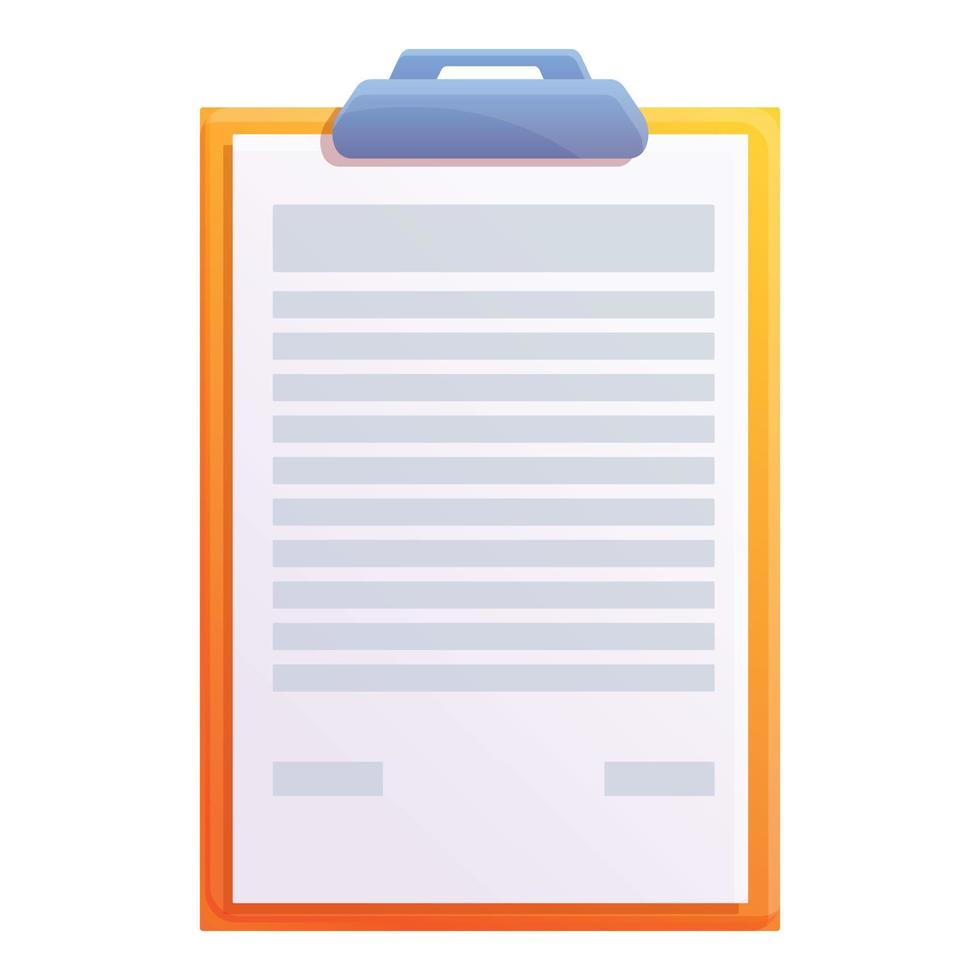 Storage documents to do list icon, cartoon style vector