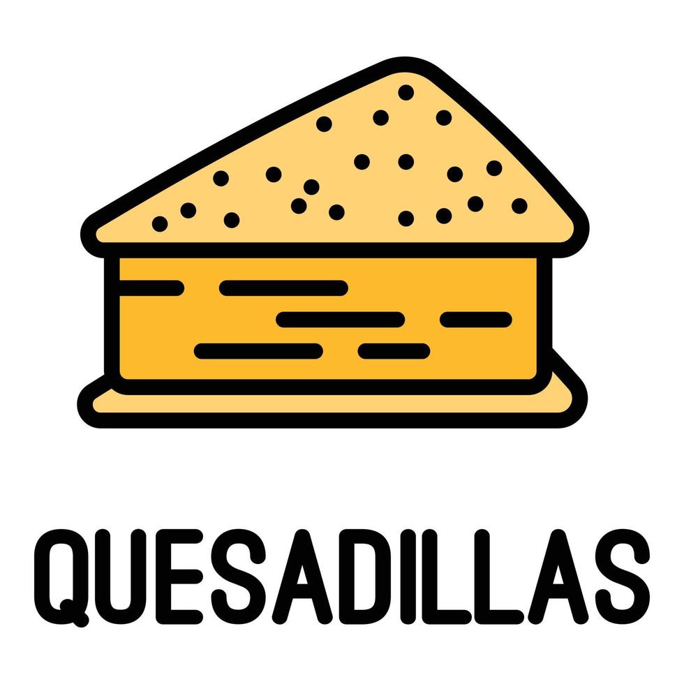 icono de quesadillas, estilo de contorno vector