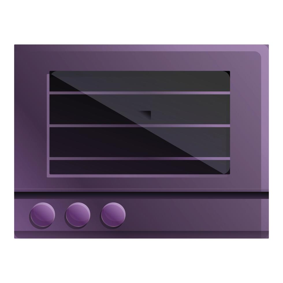 icono de horno de convección de electrodomésticos, estilo de dibujos animados vector